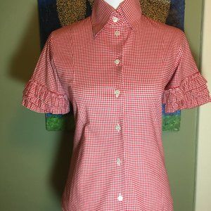 Bell by Alicia Bell Ruffle Sleeve Gingham Blouse 2